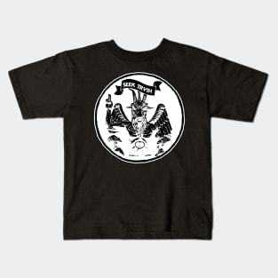 Baphomet Seek Truth White Kids T-Shirt